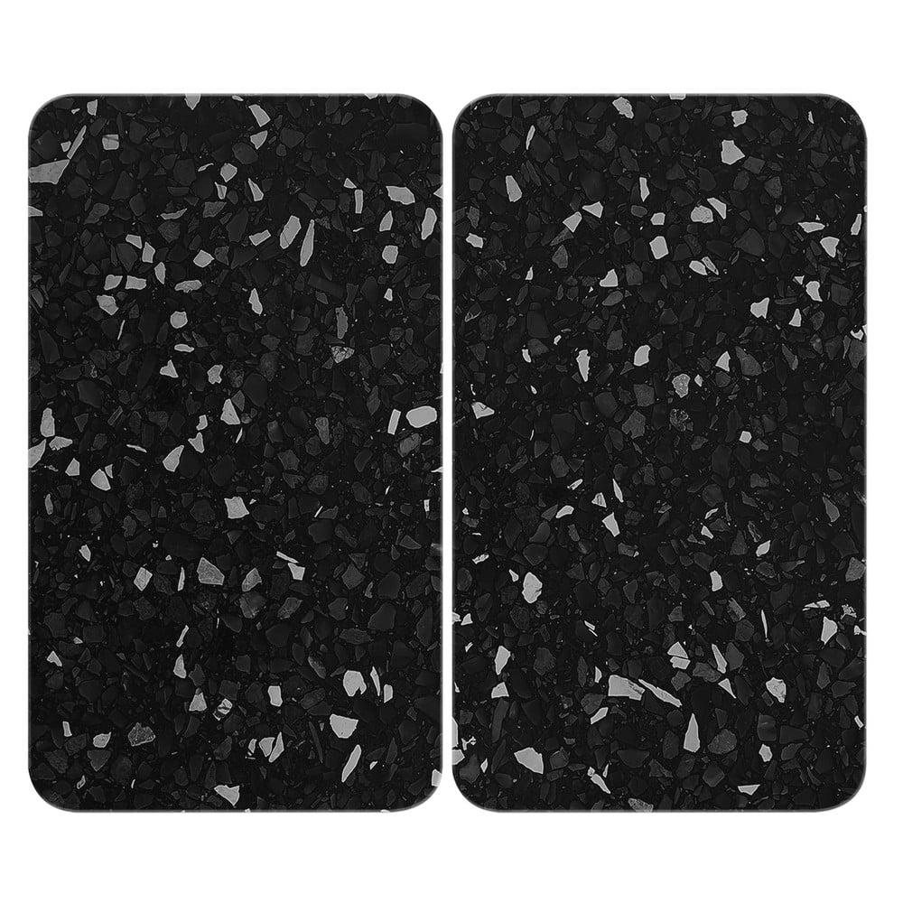 Súprava 2 čiernych sklenených krytov na sporák Wenko Universal