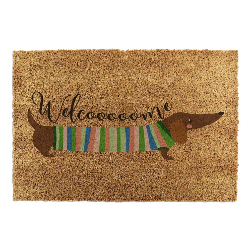 Rohožka z kokosového vlákna 40x60 cm Welcome Sausage Dog – Artsy Doormats
