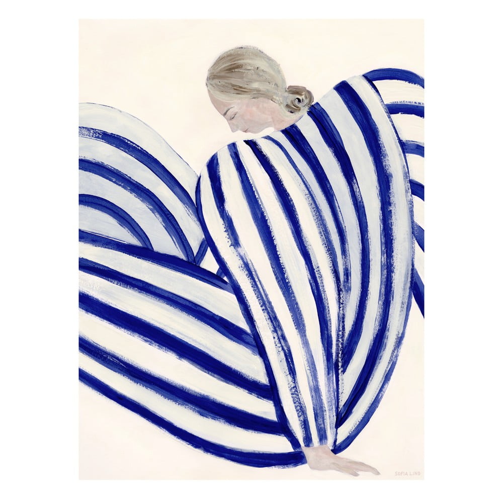 Plagát 30x40 cm Blue Stripe at Concorde – Sofia Lind – The Poster Club