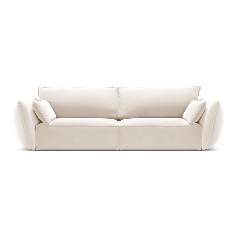 Béžová zamatová pohovka 208 cm Vanda – Mazzini Sofas