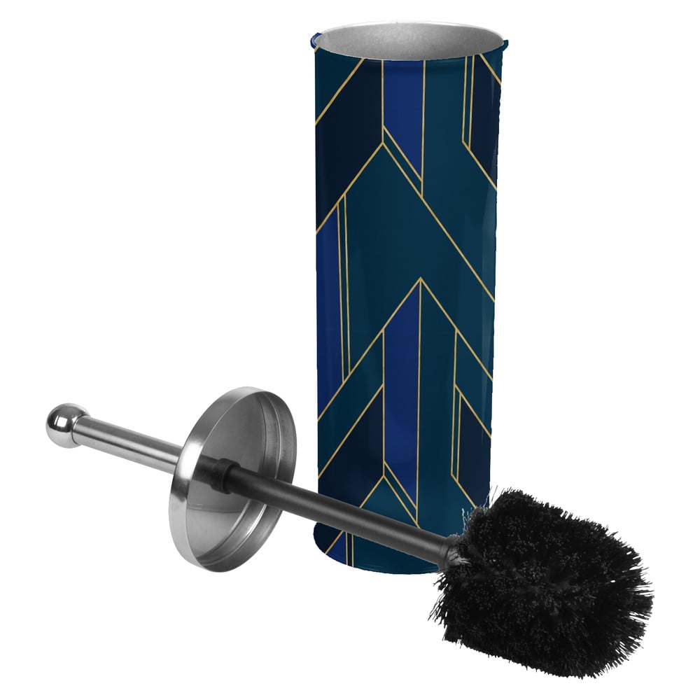 Tmavomodrá kovová WC kefa Achille – douceur d'intérieur