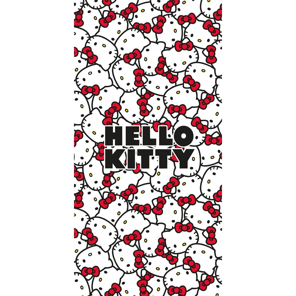 Červená/biela bavlnená detská osuška 70x140 cm Hello Kitty – Jerry Fabrics