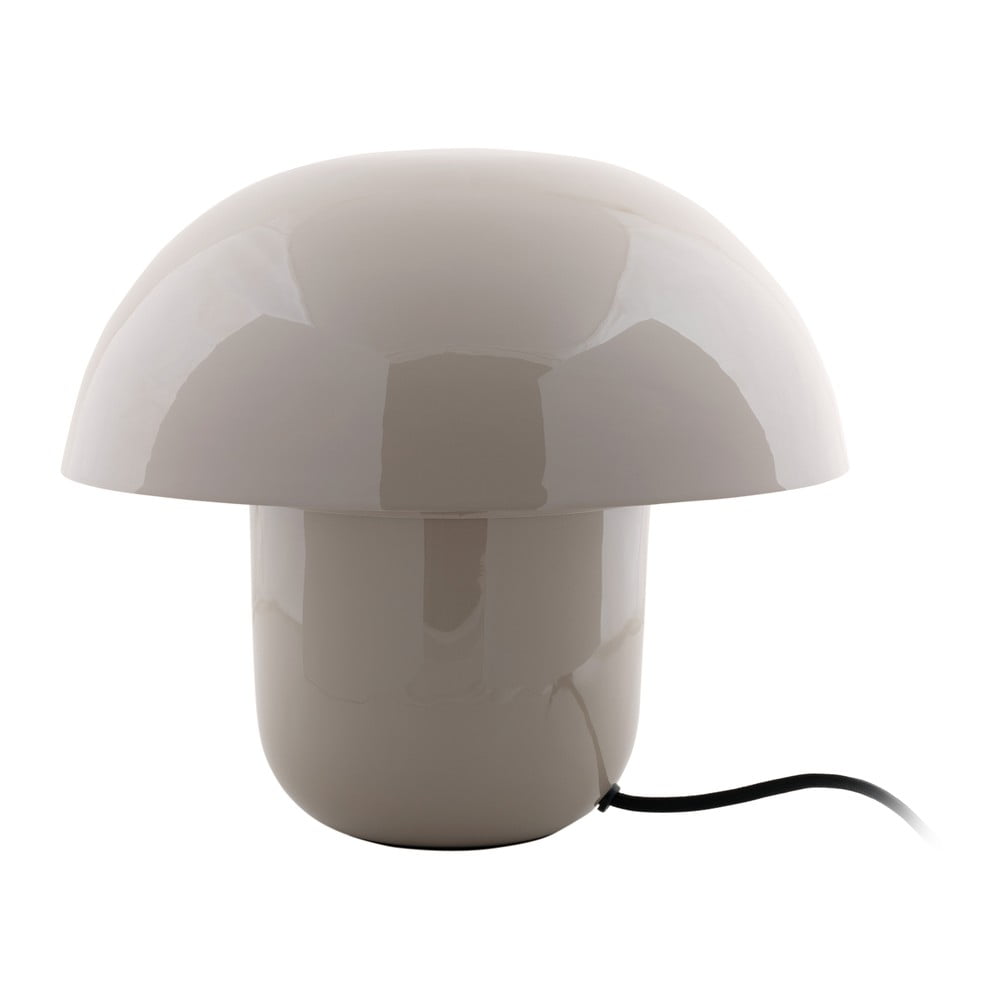 Sivá stolová lampa s kovovým tienidlom (výška 25 cm) Fat Mushroom – Leitmotiv