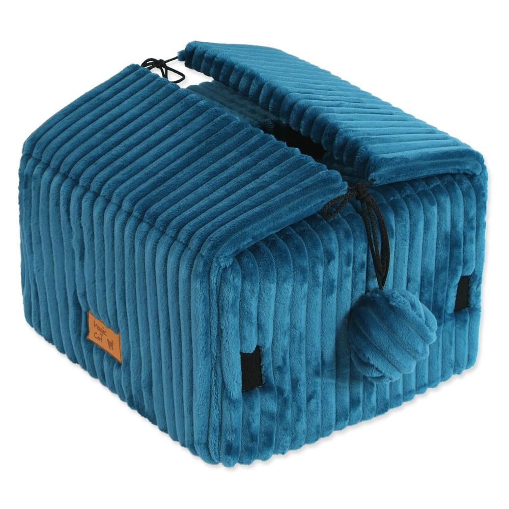 Modrý kukaň pre mačku 40x36 cm Magic Cat Stripe – Plaček Pet Products