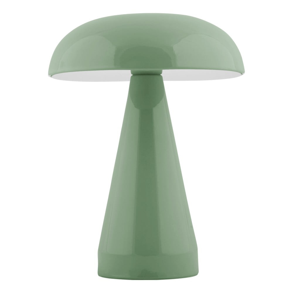 Zelená LED stmievateľná stolová lampa s kovovým tienidlom (výška 20