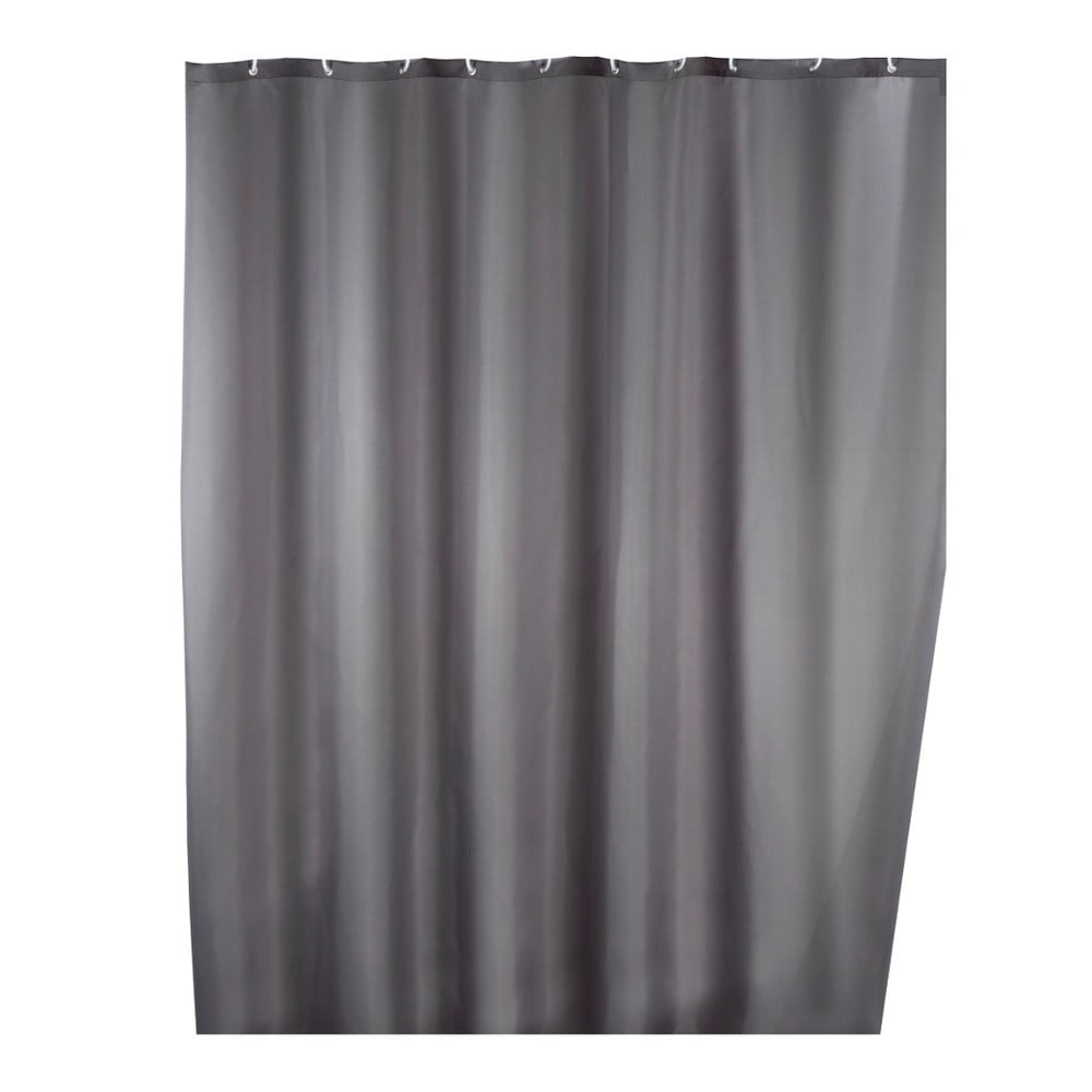 Sivý sprchový záves s protiplesňovou povrchovou úpravou Wenko