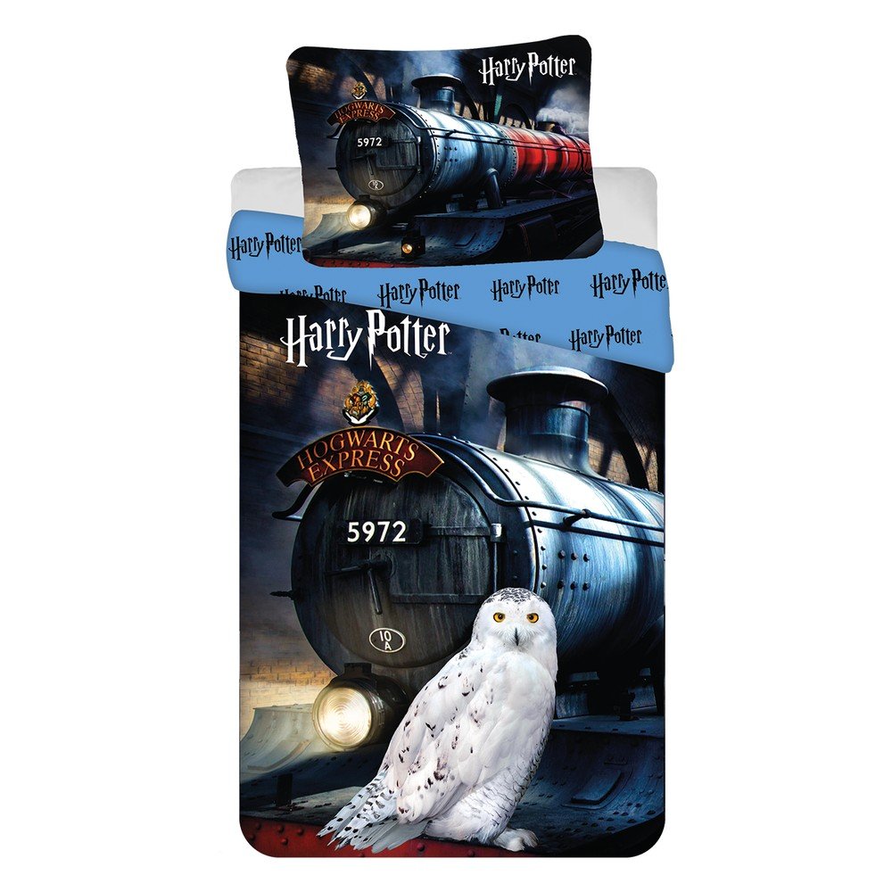 Bavlnená detská obliečka na jednolôžko 140x200 cm Harry Potter "Hogwarts Express" – Jerry Fabrics