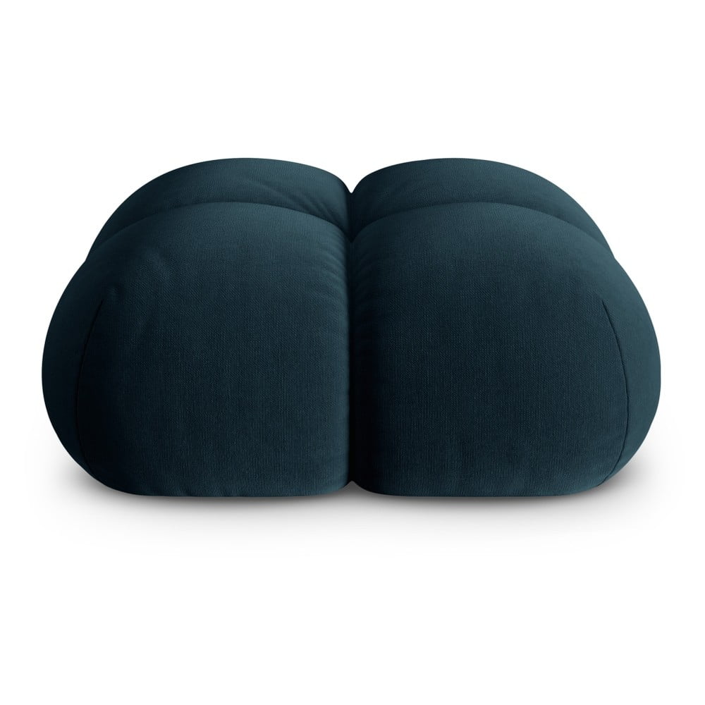 Tmavomodrá zamatová podnožka Loretto – Cosmopolitan Design