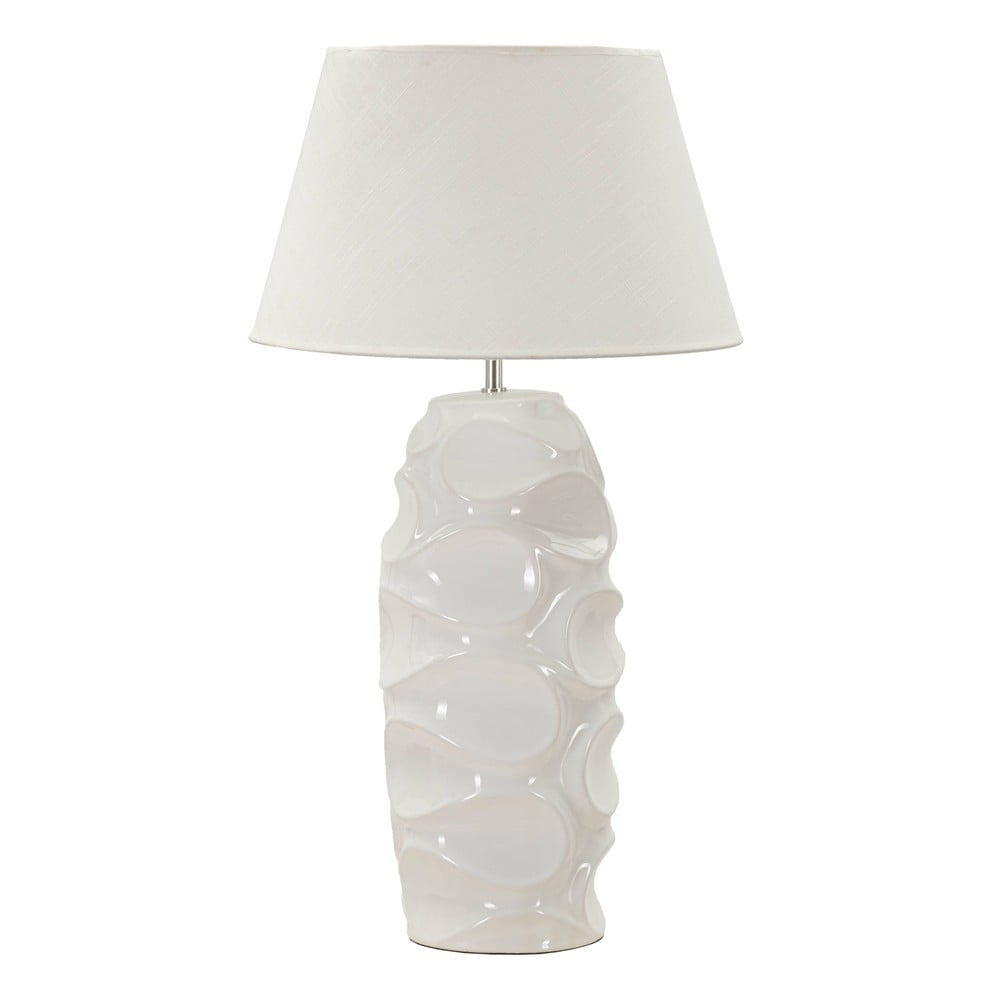 Biela stojacia lampa s textilným tienidlom (výška 83 cm) Warsaw – Mauro Ferretti
