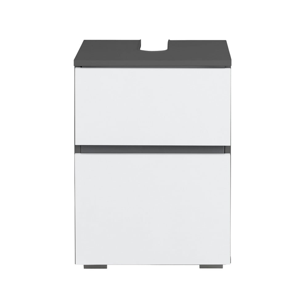Bielo–antracitová skrinka pod umývadlo 40x55 cm Wisla – Støraa