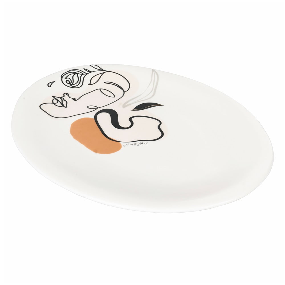 Keramický servírovací tanier VDE Tivoli 1996 Face to Grey