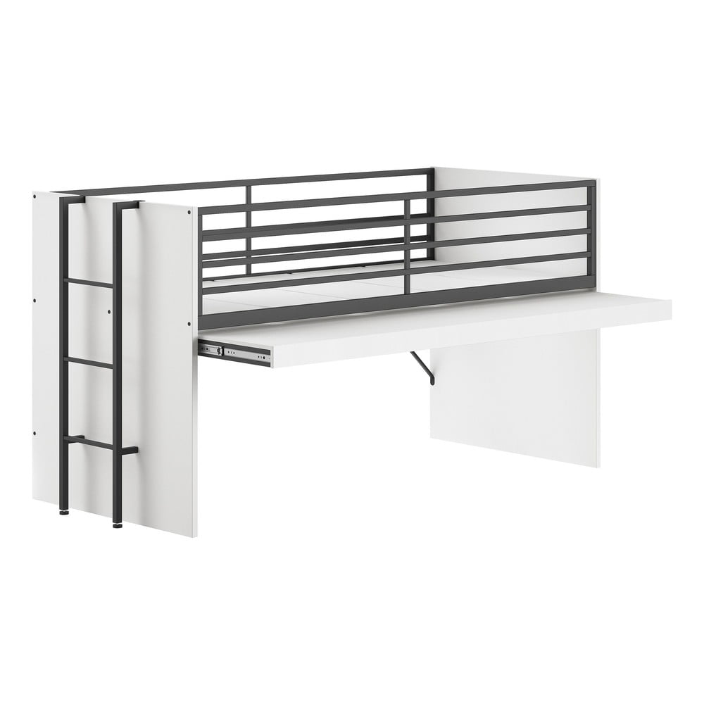 Biela vyvýšená detská posteľ s roštom 90x200 cm Sam – Vipack