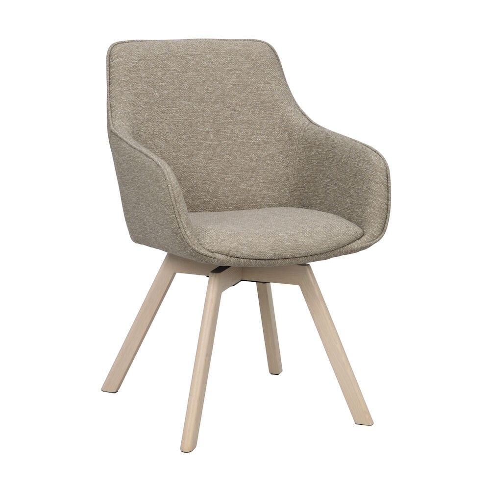 Béžové čalúnené jedálenské kreslá v súprave 2 ks Alison – Rowico