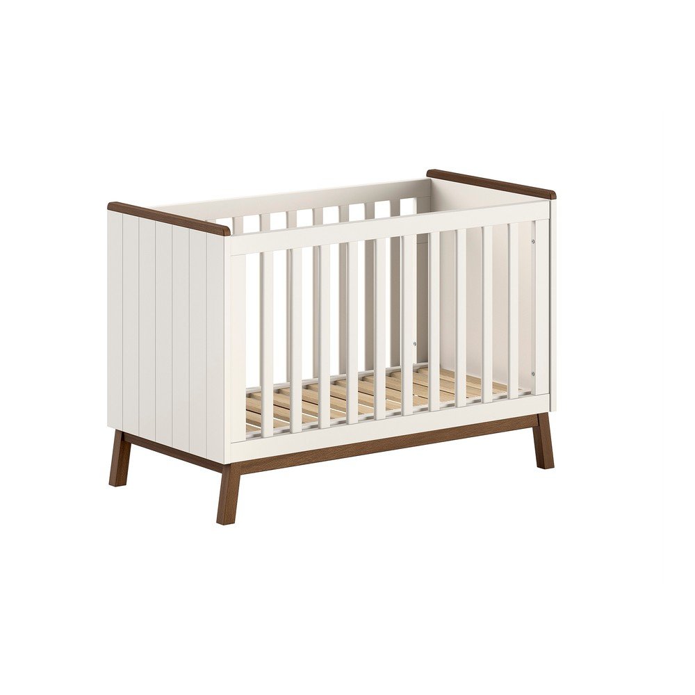 Béžová postieľka z borovicového dreva s nastaviteľnou výškou 60x120 cm Sezane – Vipack