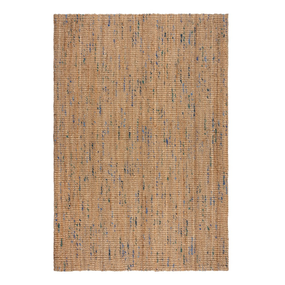 Ručne tkaný jutový koberec v modro-prírodnej farbe 160x230 cm Jute Boucle Blue – Flair Rugs