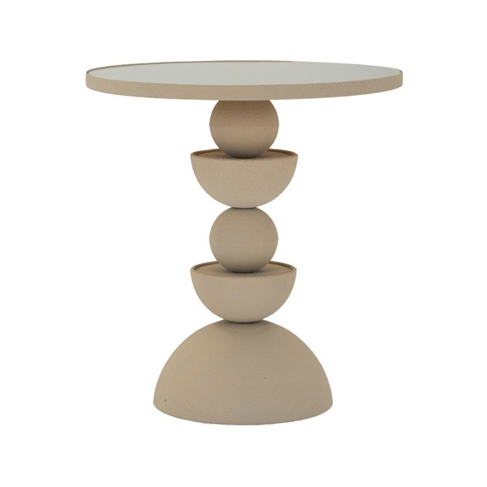 Okrúhly odkladací stolík so sklenenou doskou ø 40