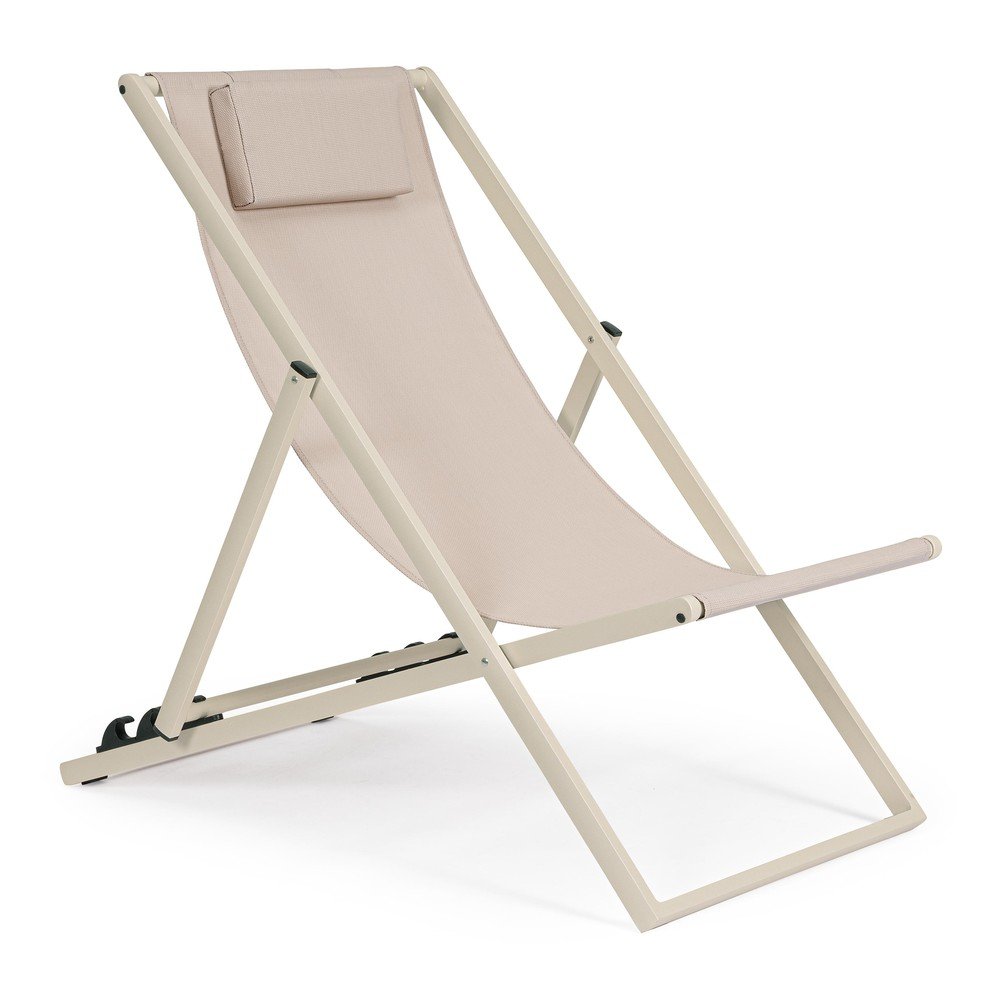 Béžové kovové záhradné ležadlo Taylor – Bizzotto