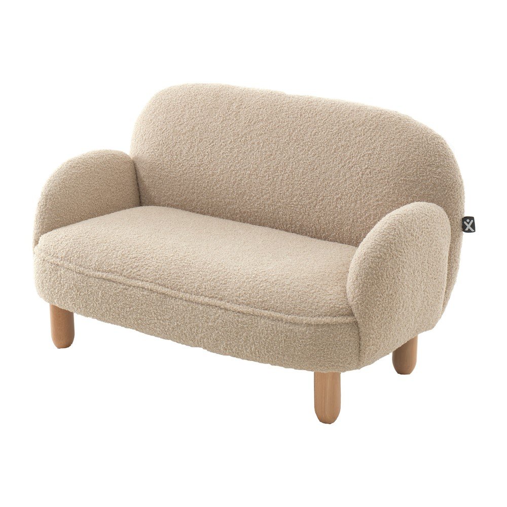 Béžová detská pohovka z textílie buklé 89 cm Rocky – Vipack