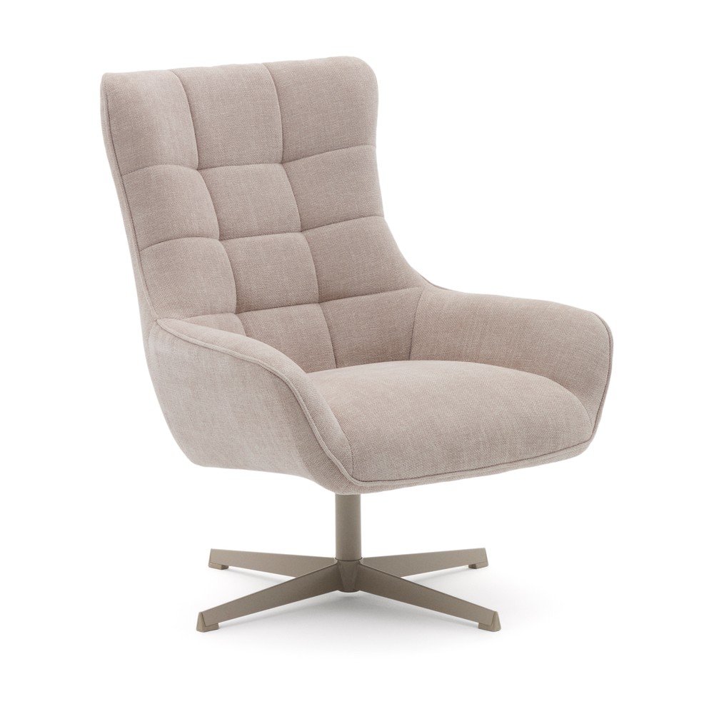 Béžové otočné ženilkové kreslo Teryl – Kave Home