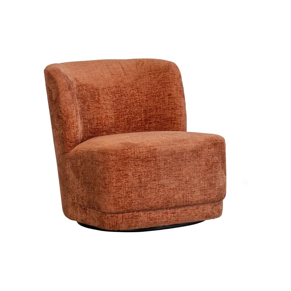 Oranžové zamatové kreslo Atty – WOOOD