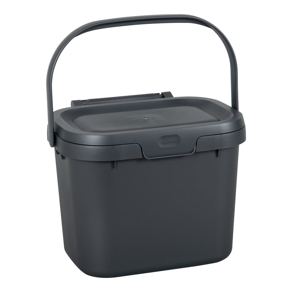 Tmavosivá nádoba na kompostovateľný odpad s vekom Addis