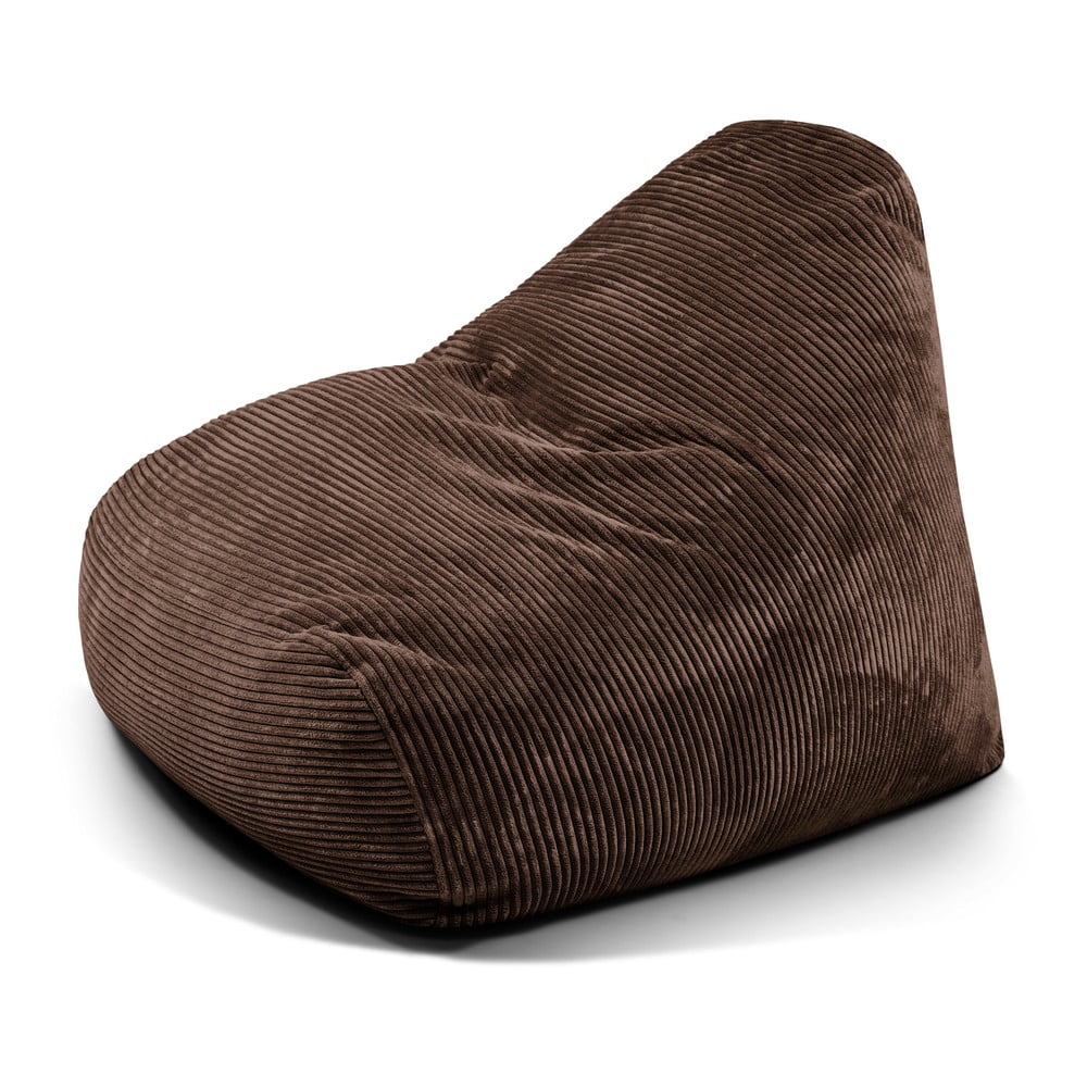 Tmavohnedý menčestrový sedací vak Snug 100 – SLOWDOWN