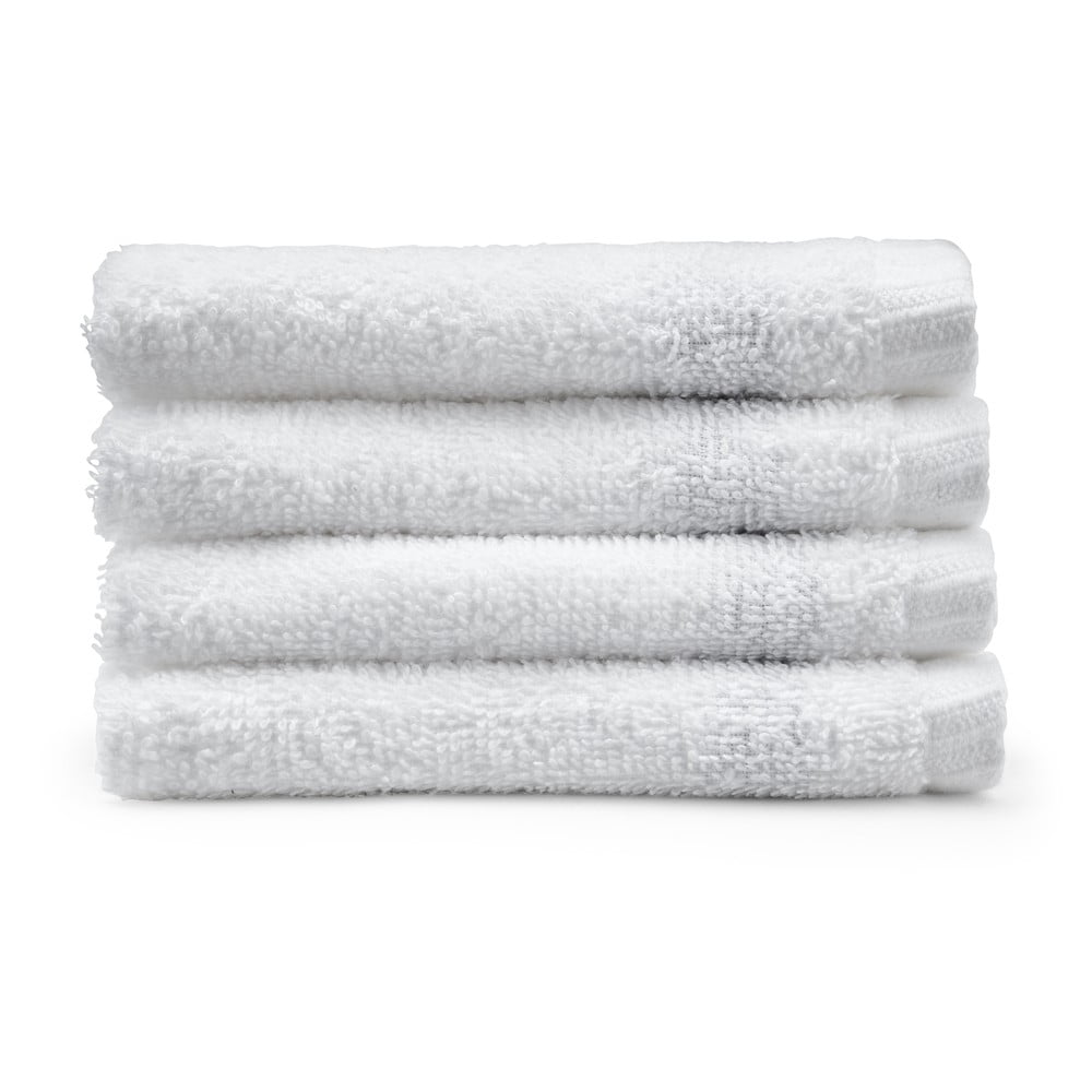 Biele rýchloschnúce bavlnené uteráky v súprave 4 ks 30x30 cm Quick Dry – Catherine Lansfield