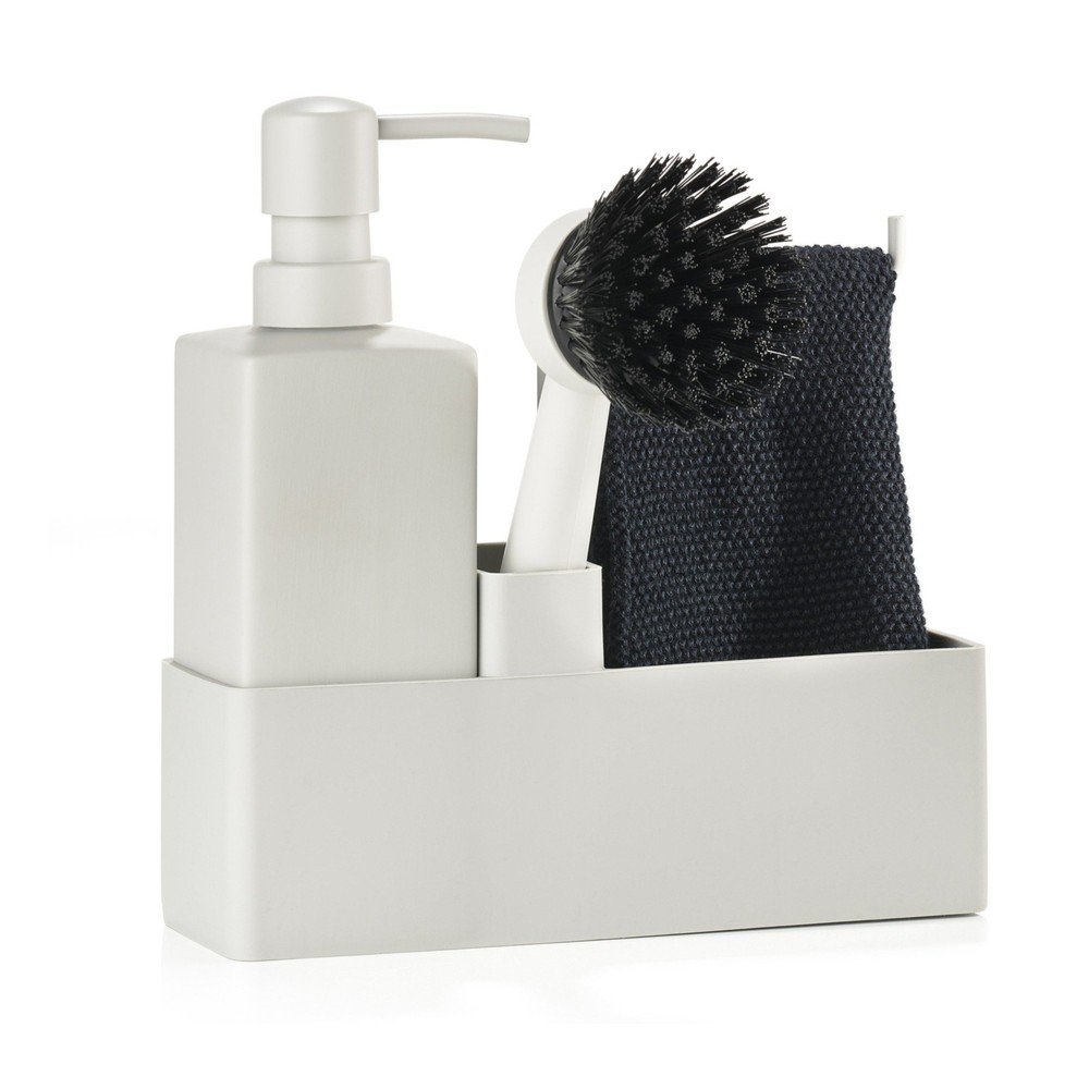 Svetlosivý plastový/silikónový stojan na umývacie prostriedky Singles – Zone