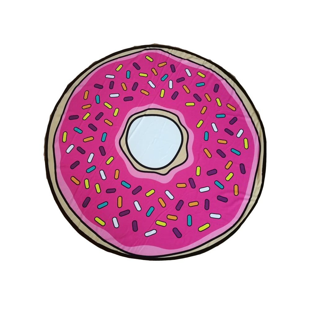 Ružová detská plážová osuška ø 150 cm Donut – JAHU collections
