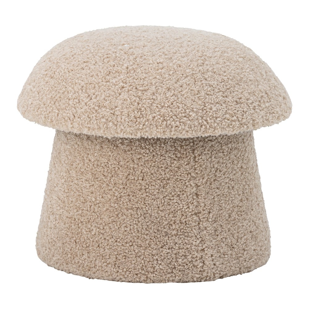 Béžový taburet z textílie buklé Bocca – Bloomingville