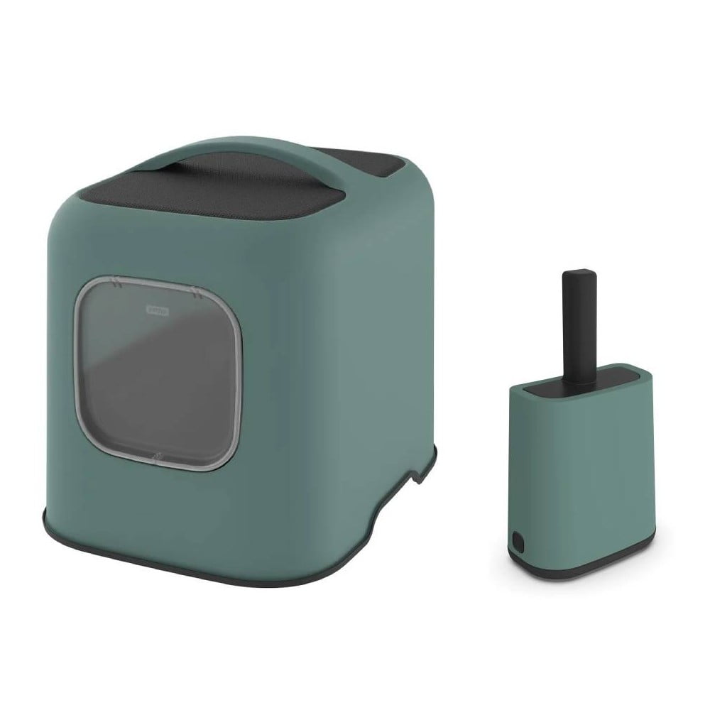 Zelená súprava mačacieho záchodu a lopatky Biala – Rotho