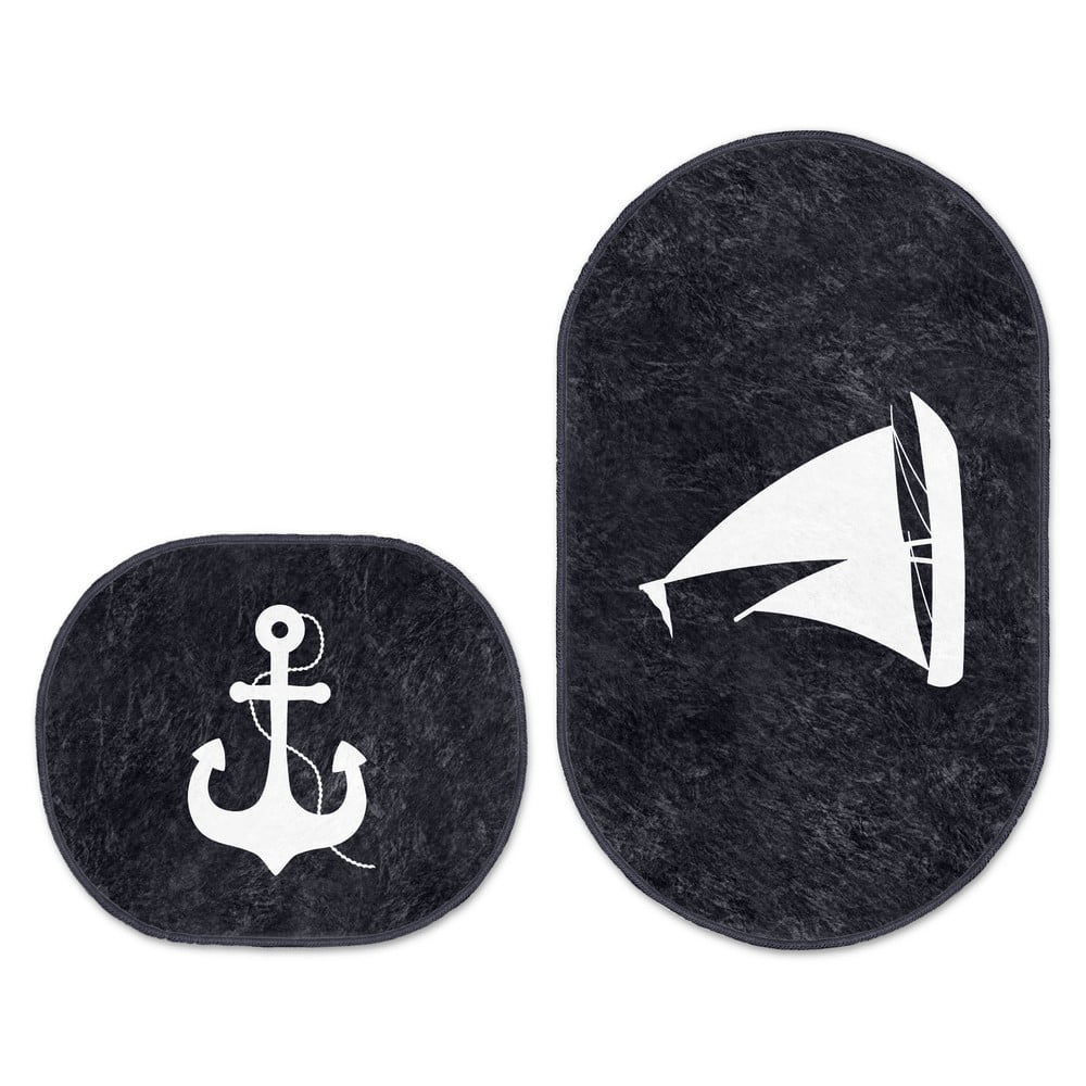 Modré kúpeľňové predložky v súprave 2 ks 60x100 cm – Mila Home