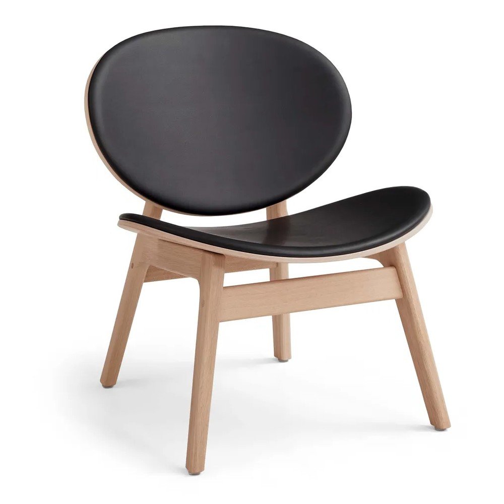 Dubové kreslo s koženým čalúnením Findahl by Hammel