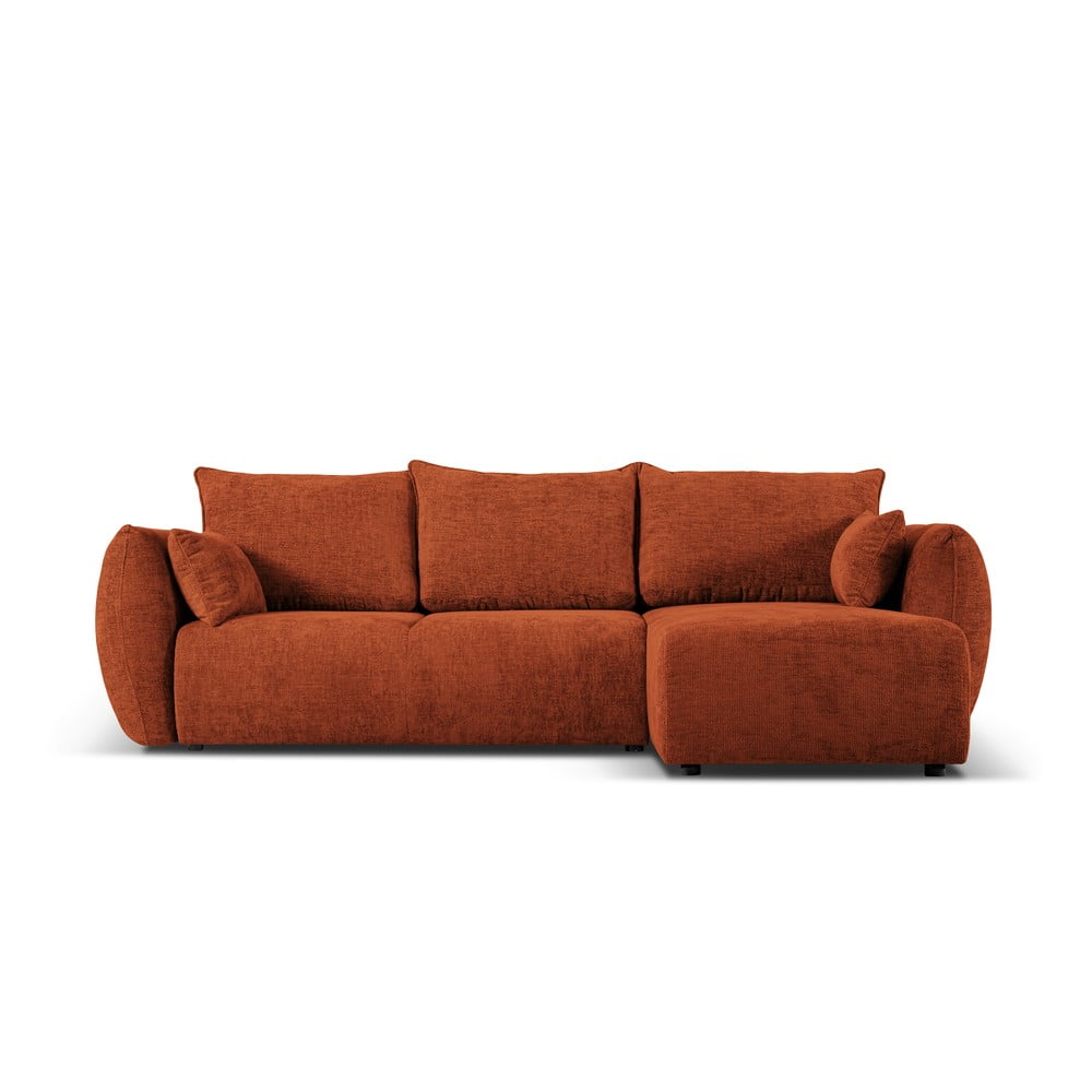 Oranžová rohová pohovka (pravý roh) Matera – Cosmopolitan Design