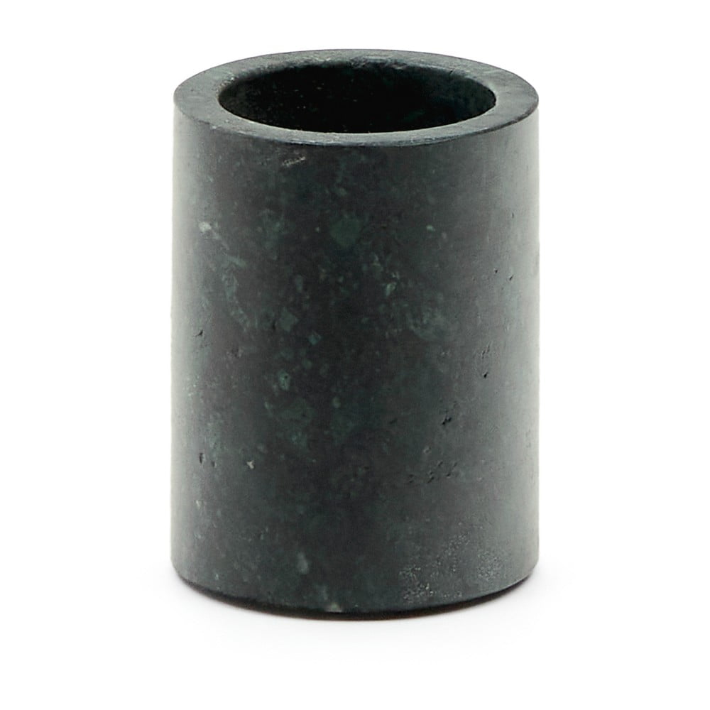 Tmavozelený mramorový téglik na zubné kefky Elenei – Kave Home