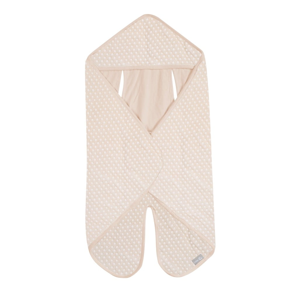 Béžová bavlnená detská zavinovačka do autosedačky 73x82