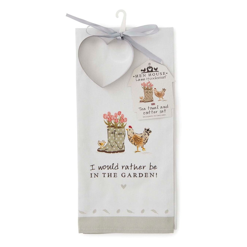 Bavlnená utierka s vykrajovačom v súprave 2 ks 45x65 cm Hen House – Cooksmart ®