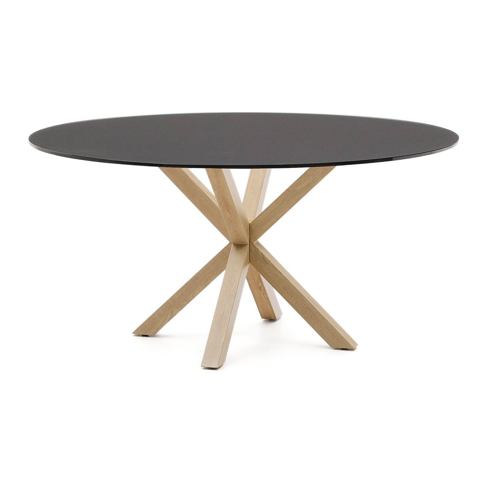 Okrúhly jedálenský stôl so sklenenou doskou ø 150 cm Argo – Kave Home