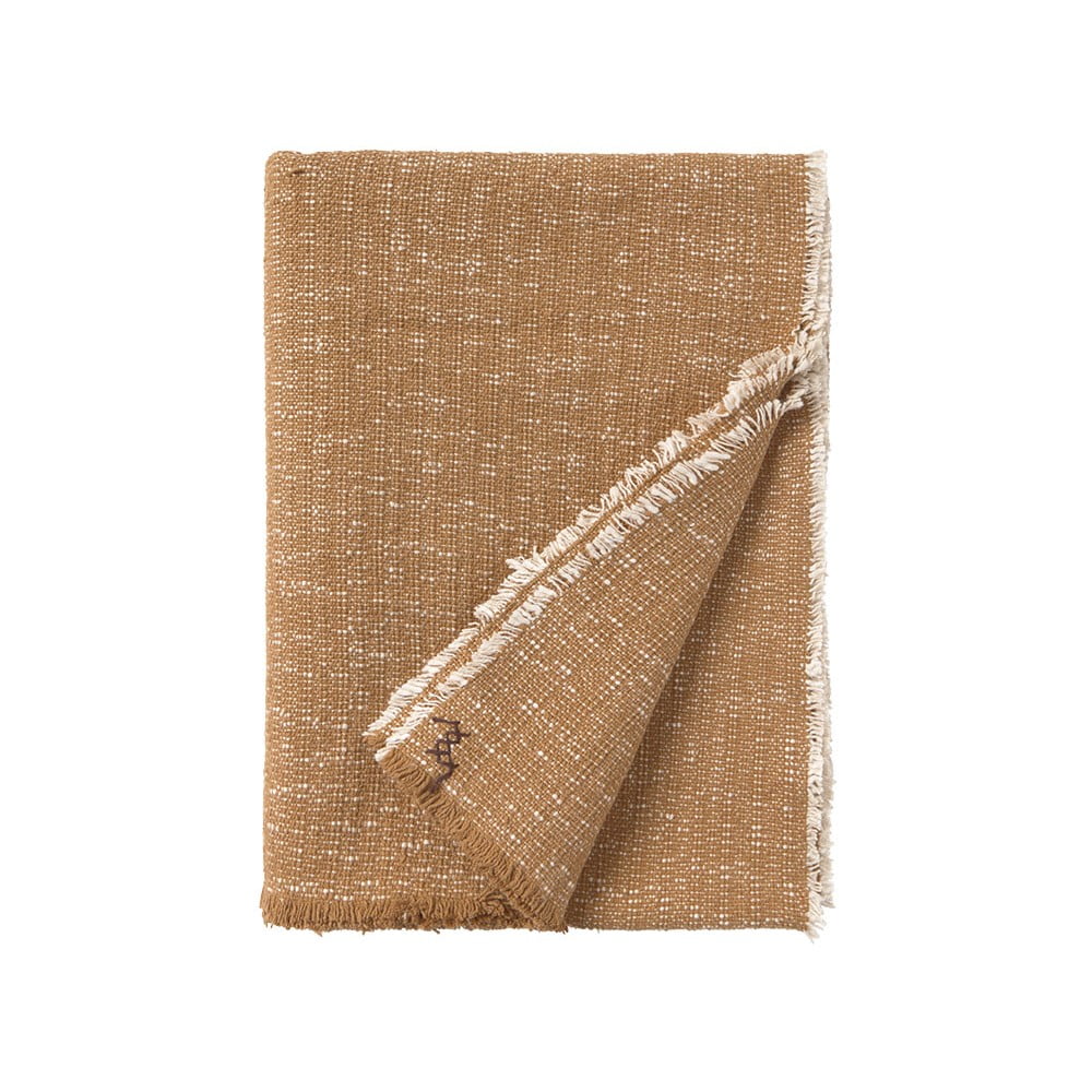 Okrovožltá bavlnená deka 130x180 cm Handloom – Lorena Canals