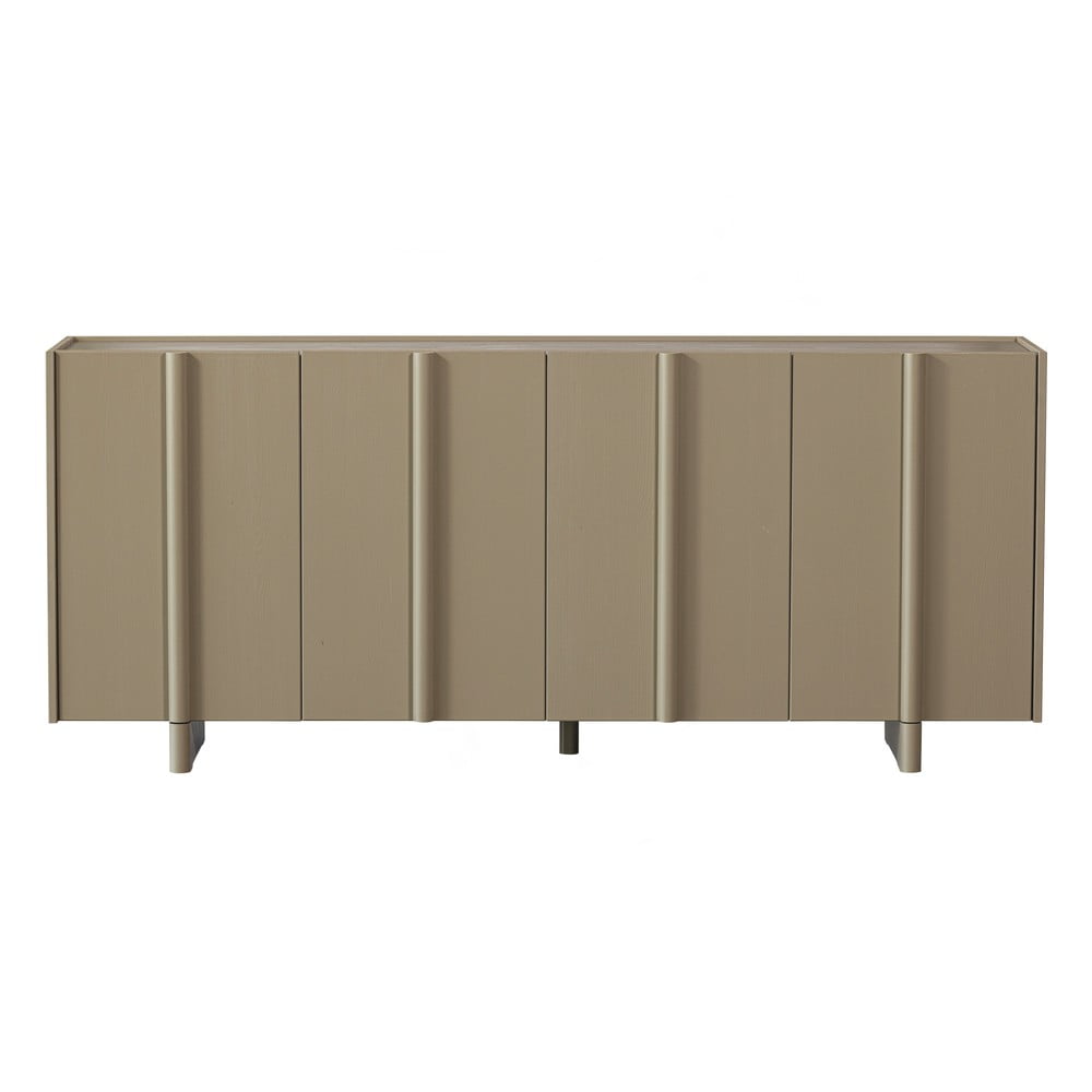 Béžová nízka komoda z borovicového dreva 200x85 cm Basu – WOOOD