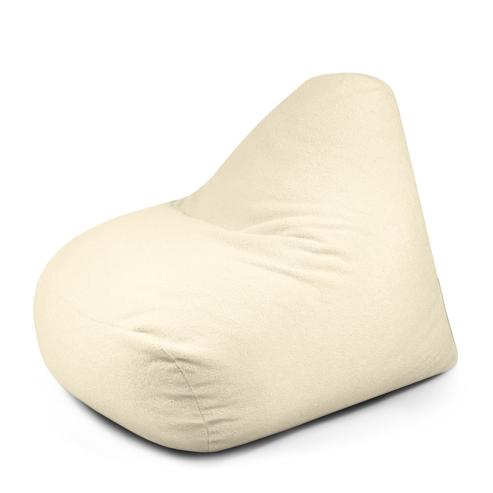 Krémový sedací vak z textílie buklé Snug 100 – SLOWDOWN