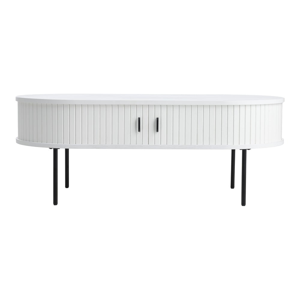 Biely konferenčný stolík v dekore duba 60x120 cm Nola – Unique Furniture