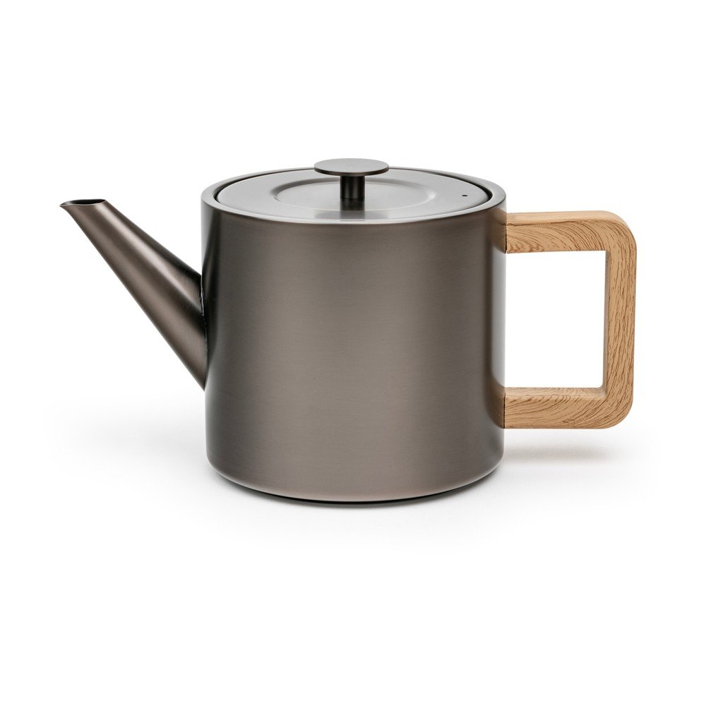 Sivá kanvica na čaj z nehrdzavejúcej ocele so sitkom 1