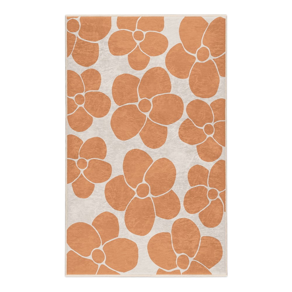 Oranžový prateľný koberec 60x100 cm Orange Meadow – Mila Home