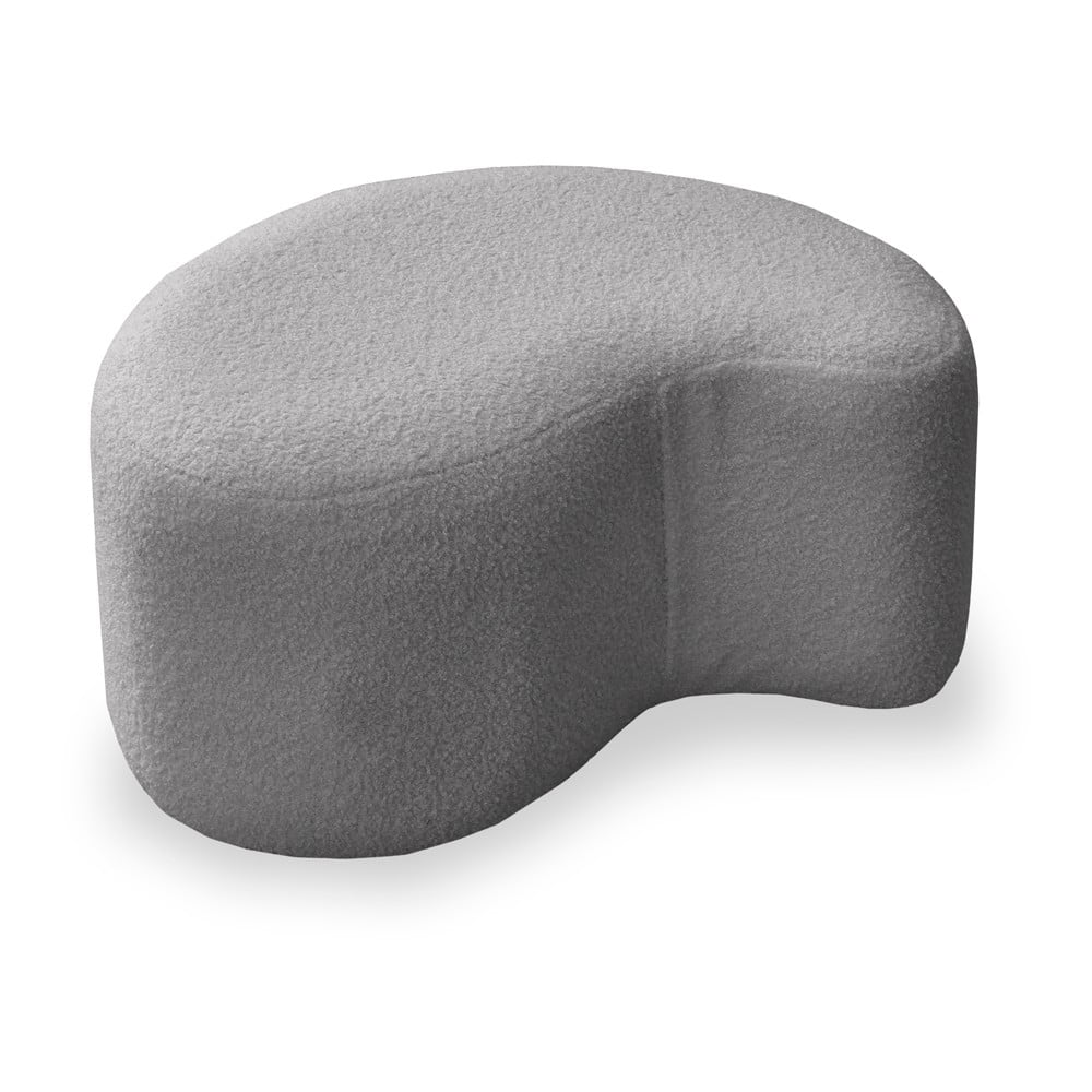 Sivý taburet z textílie buklé Miuf – Miuform