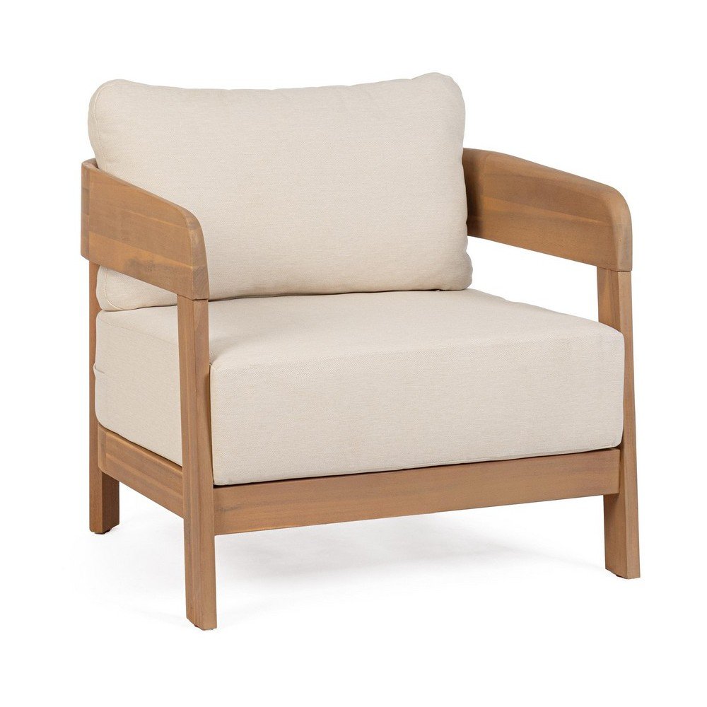 Drevené záhradné kreslo v prírodnej farbe Pablo – Bizzotto