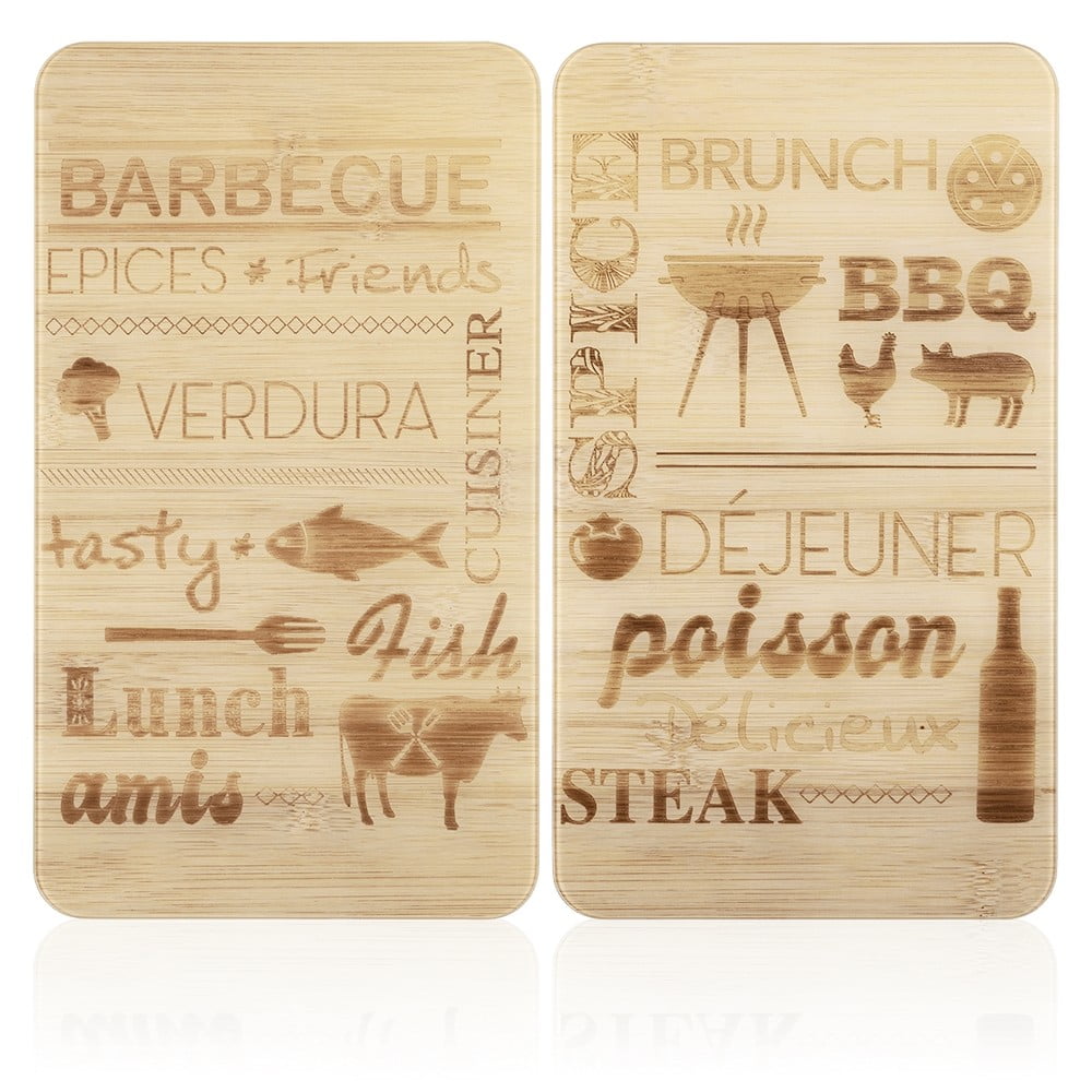 Kryty na sporák z tvrdeného skla v súprave 2 ks 52x30 cm Barbecue – Maximex