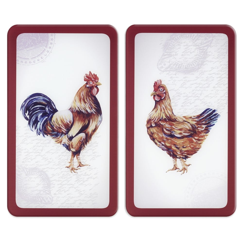 Kryty na sporák z tvrdeného skla v súprave 2 ks 52x30 cm Farm – Wenko