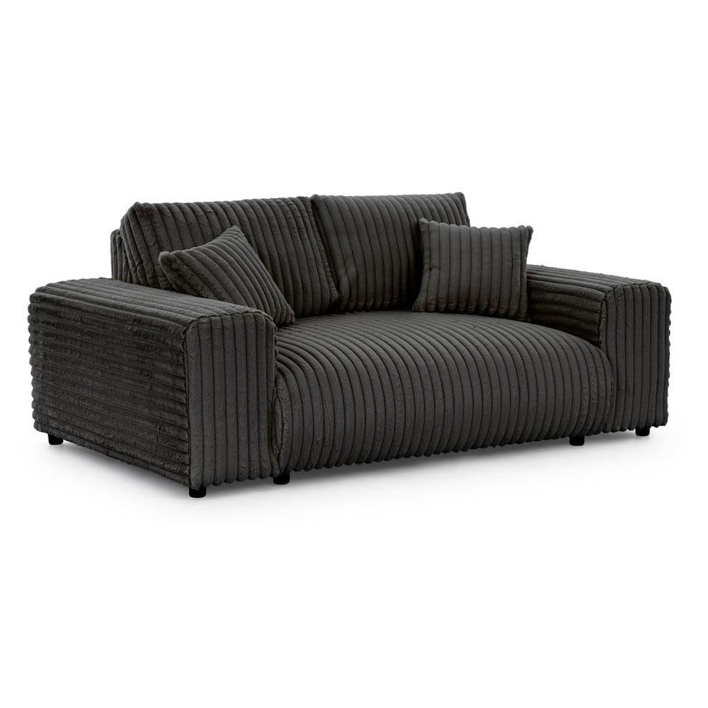 Tmavosivá menčestrová pohovka 178 cm Justin – Ropez