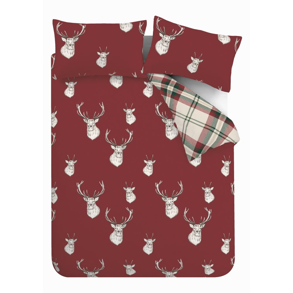 Červené obliečky Catherine Lansfield Munro Stag